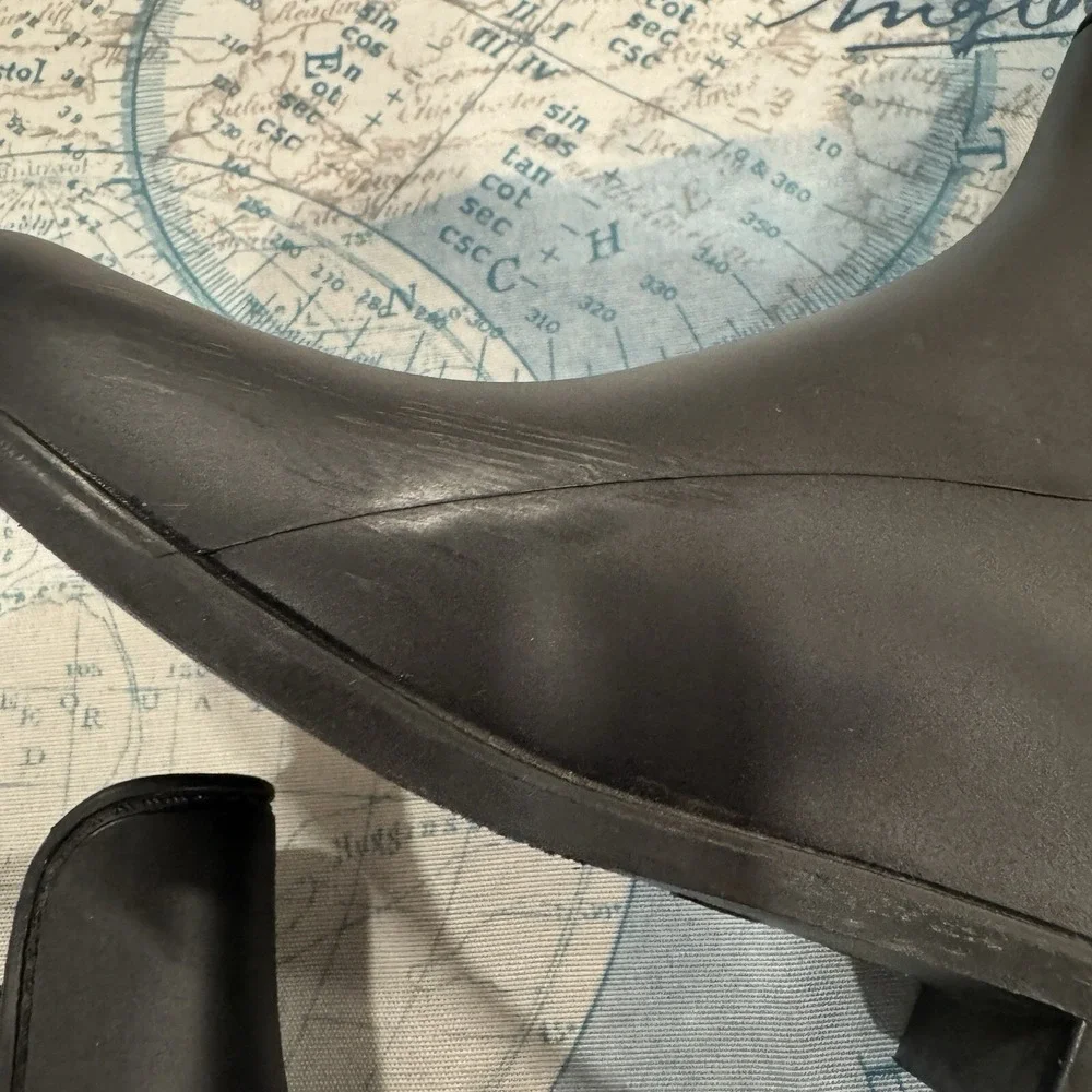 Sam Edelman Tinsley Womens Black Matte Chelsea Rain Boots Size‎ 9M Waterproof
